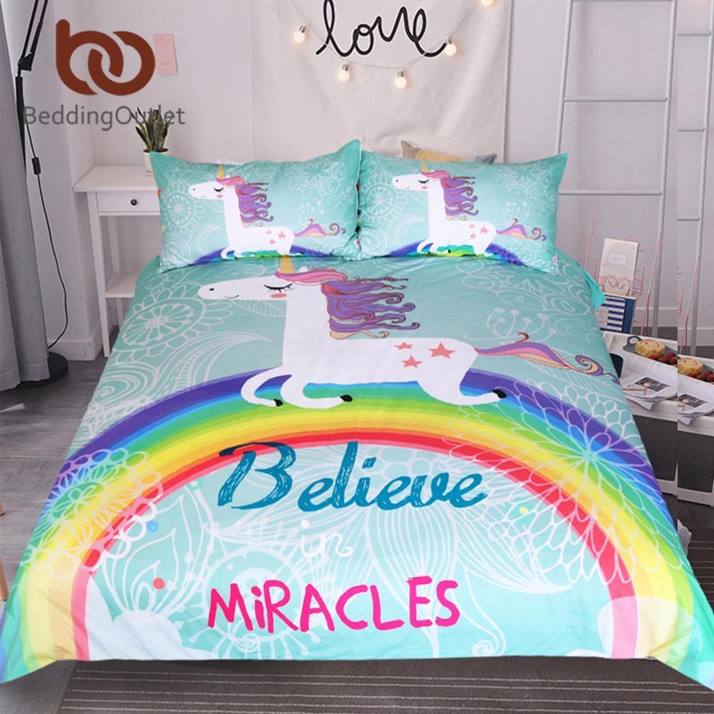 Unicorningle 3D Customized Duvet Cover Bedding Set