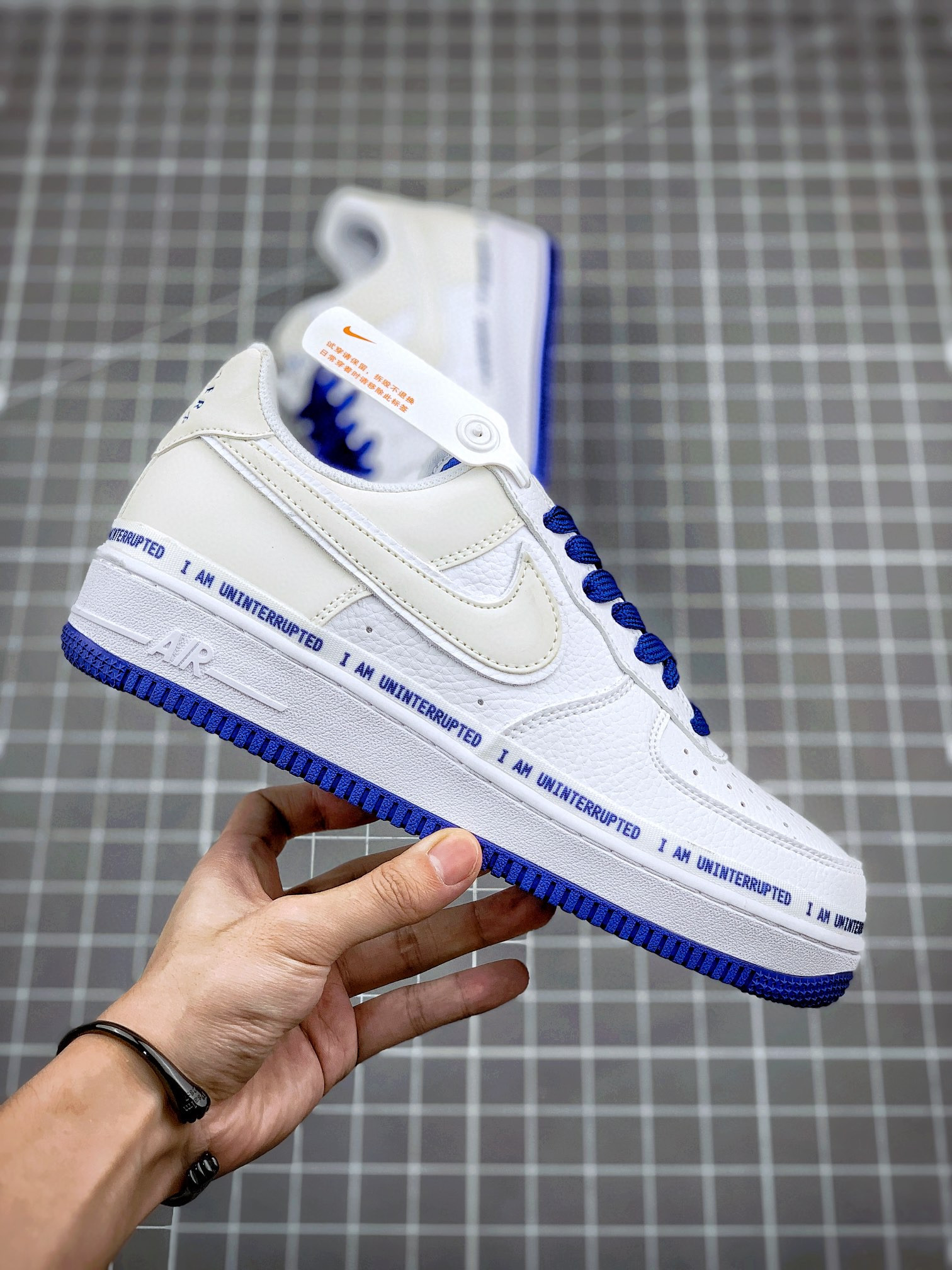 Uninterrupted x Nike Air Force 1 Low White/Lapis Blue For Sale