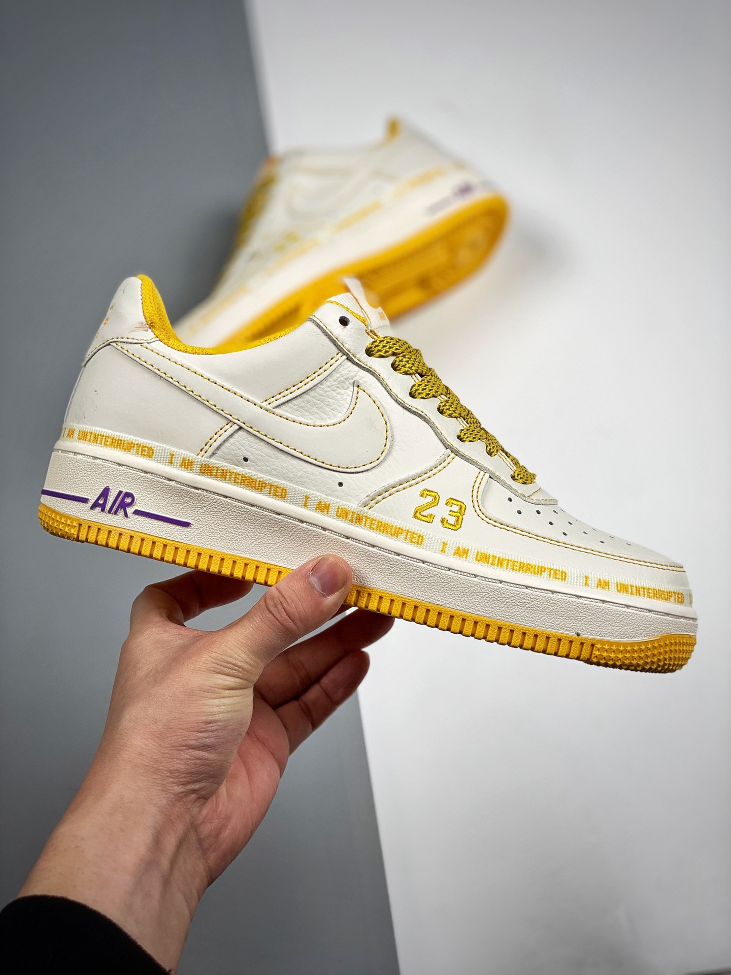 Uninterrupted x Nike Air Force 1 White/Yellow For Sale