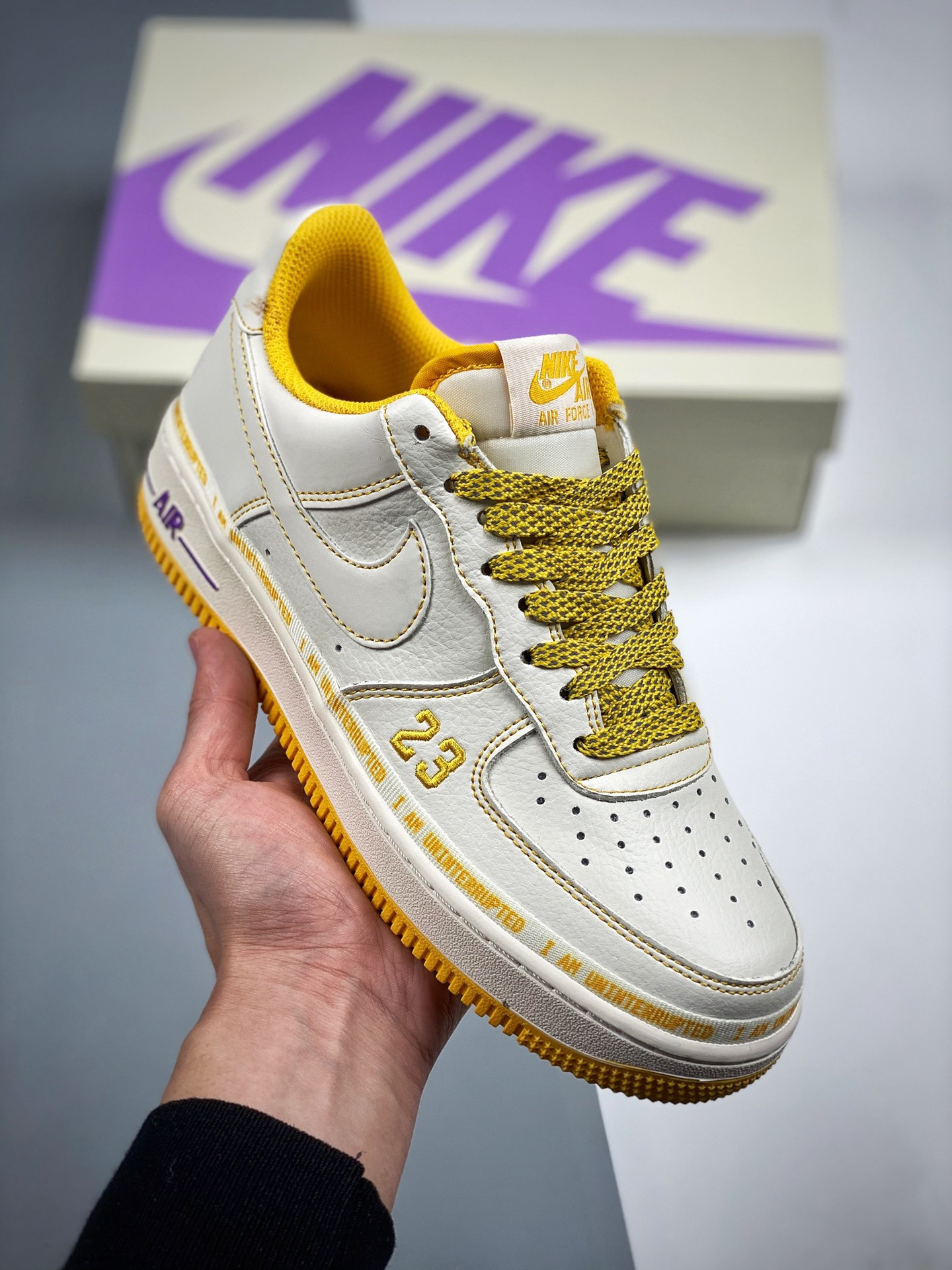 Uninterrupted x Nike Air Force 1 White/Yellow For Sale