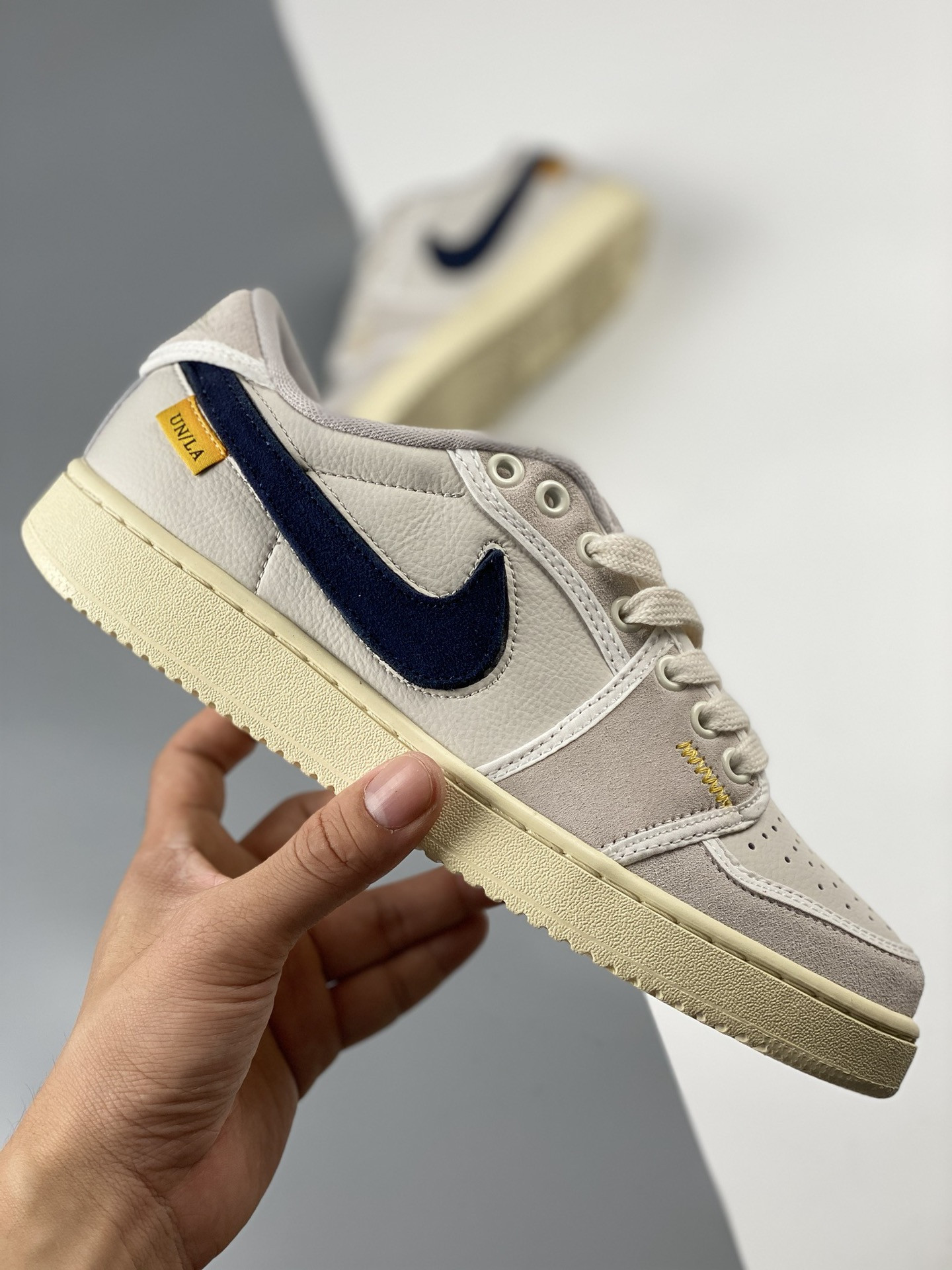 Union x AJKO 1 Low Sail/Muslin-Neutral Grey For Sale