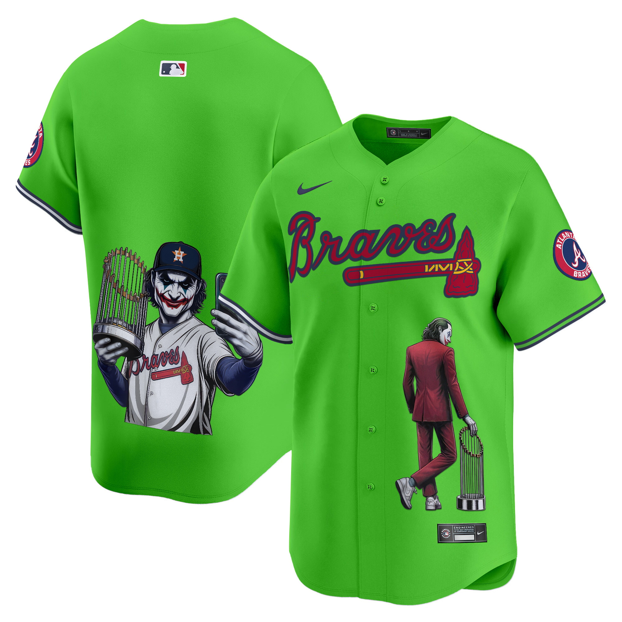 Unisex Atlanta Braves Joker Vapor Premier Limited Green Jersey - Printed