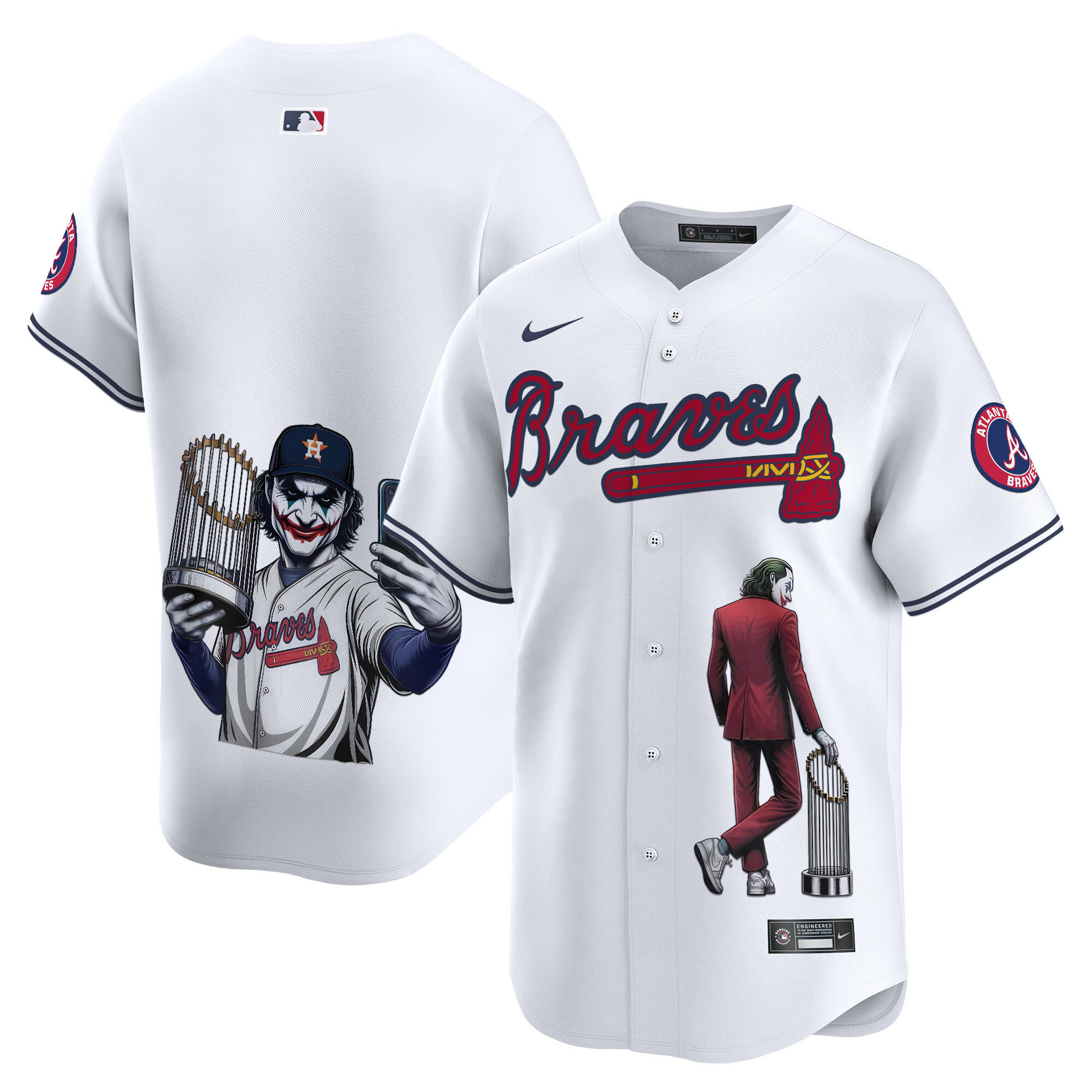 Unisex Atlanta Braves Joker Vapor Premier Limited White Jersey - Printed