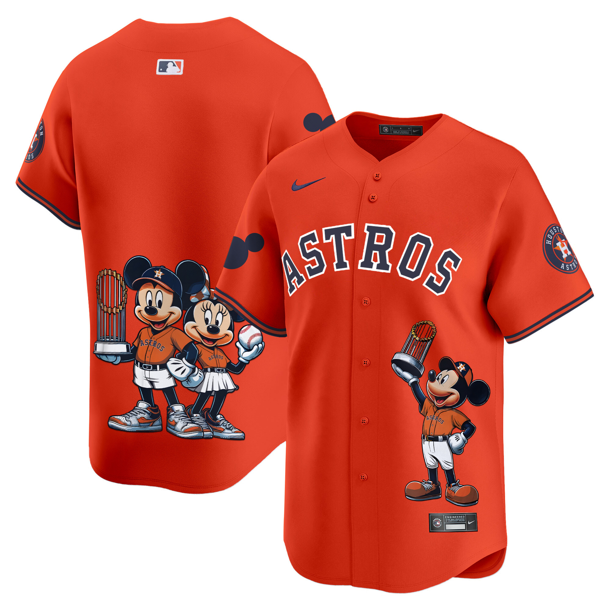 Unisex Houston Astros Mickey Houston Vapor Premier Limited Orange Jersey - Printed
