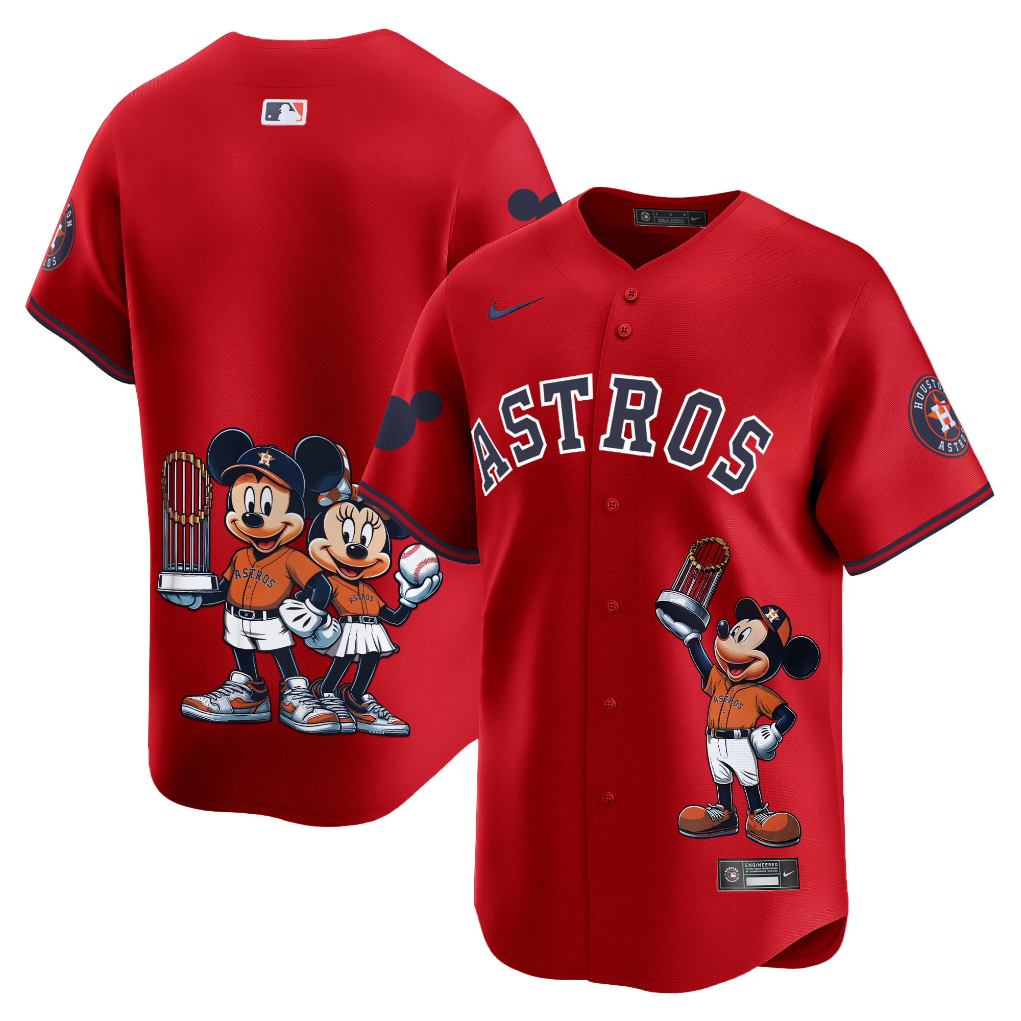 Unisex Houston Astros Mickey Houston Vapor Premier Limited Red Jersey - Printed