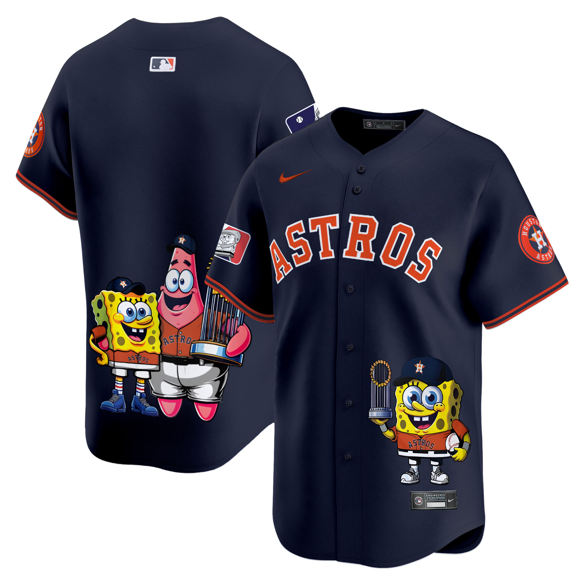 Unisex Houston Astros SpongeBob SquarePants Vapor Premier Limited Alternate Jersey - Printed