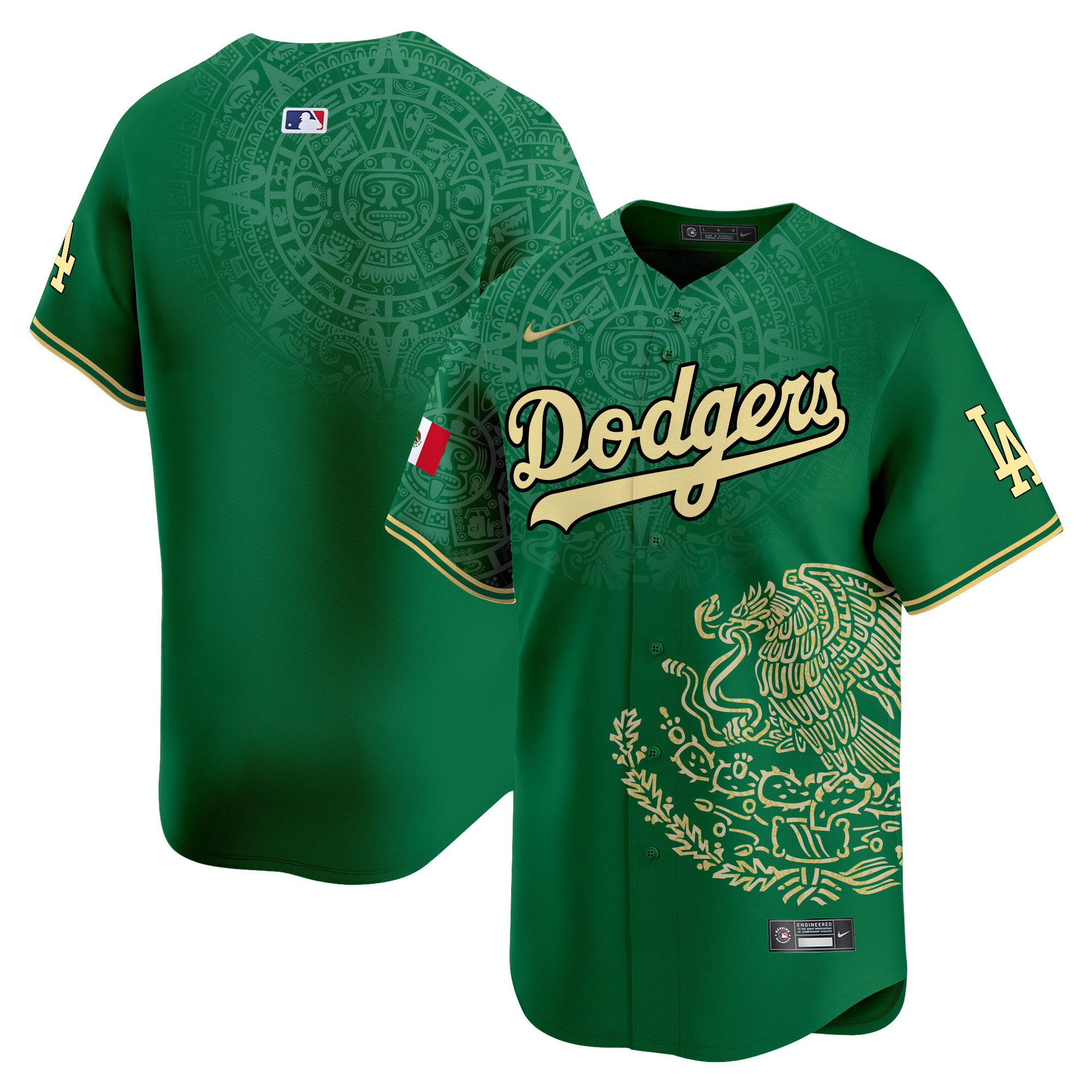 Unisex Los Angeles Dodgers Mexico Vapor Premier Limited Green Jersey - Printed