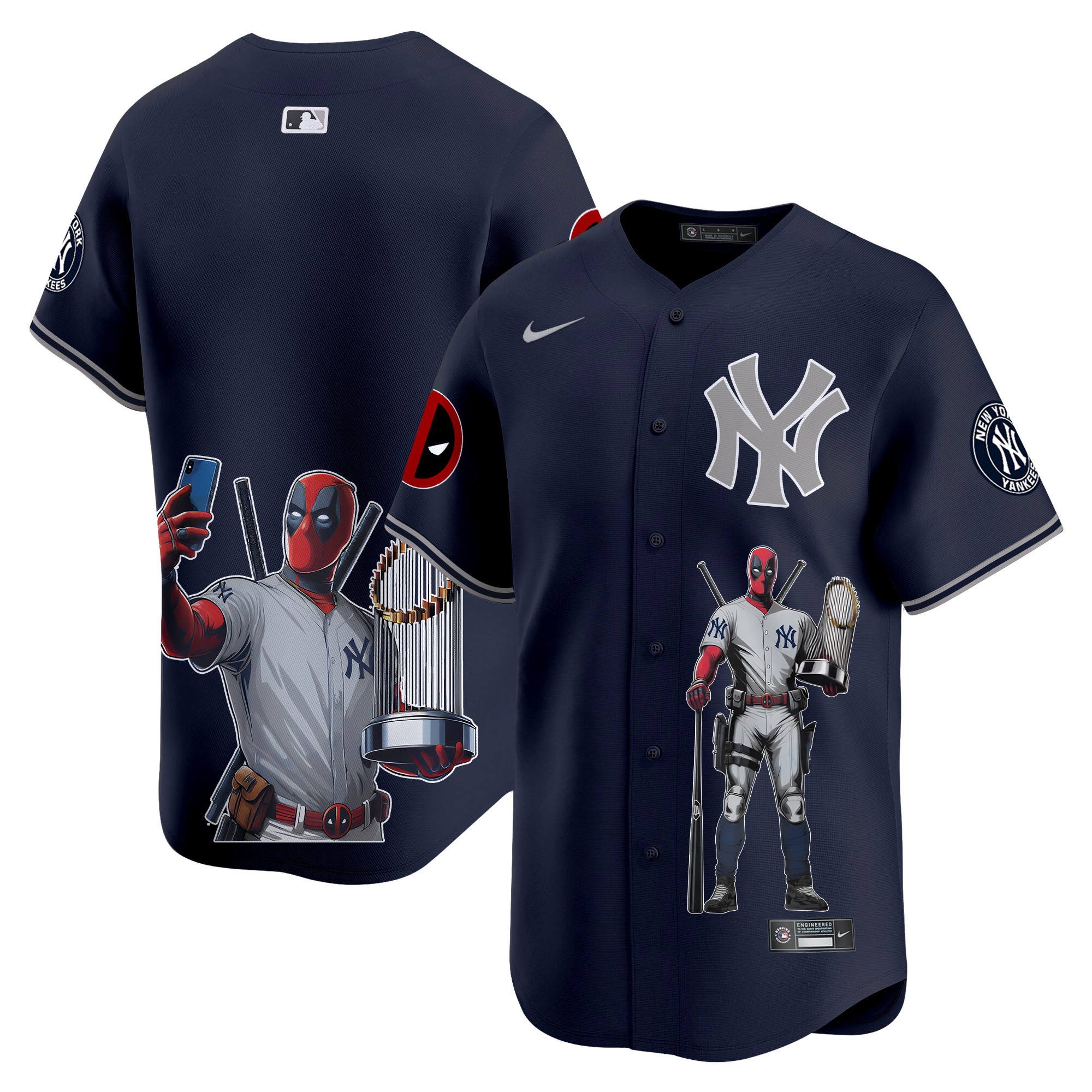 Unisex New York Yankees Deadpool Premier Limited Alternate Jersey - Printed
