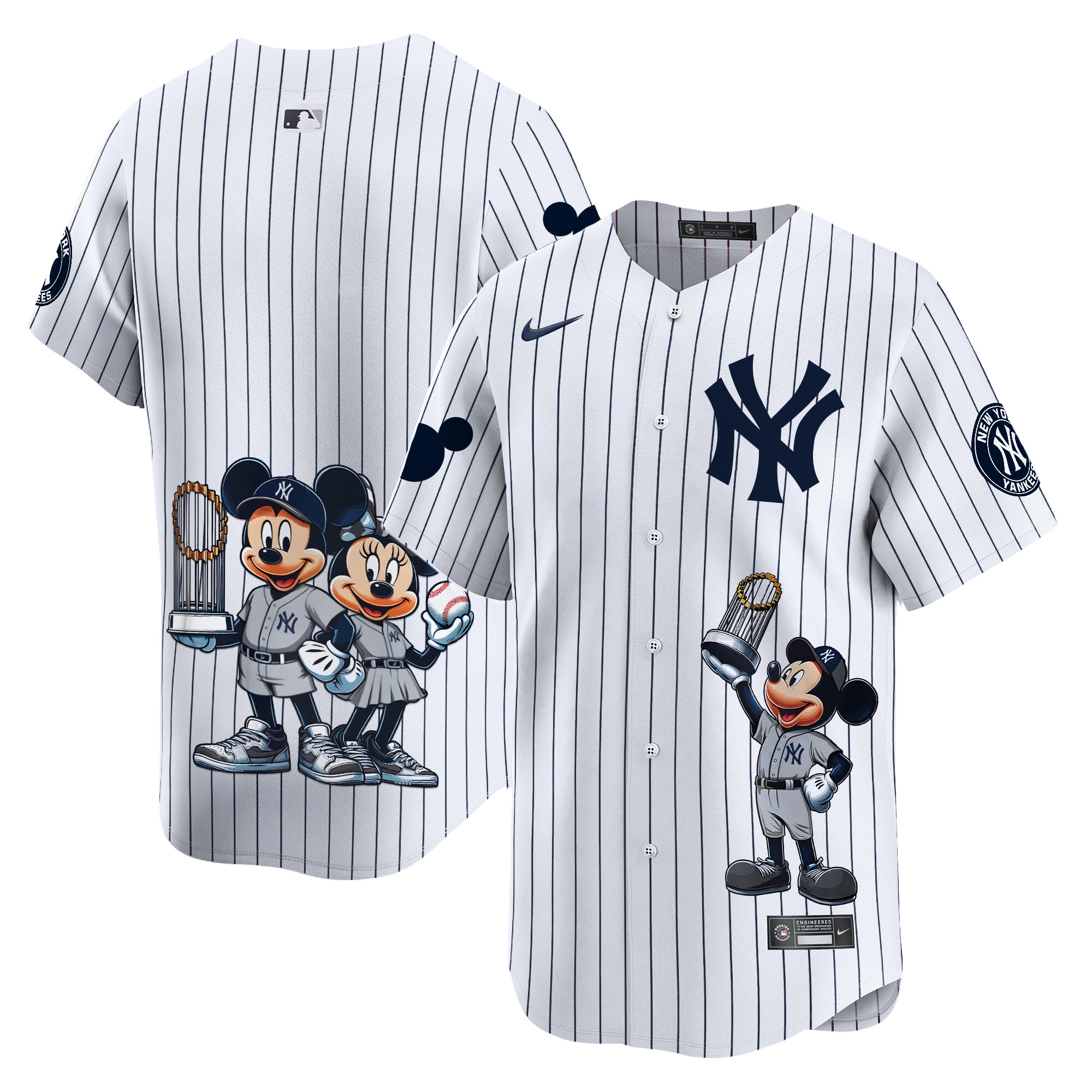 Unisex New York Yankees Mickey Vapor Premier Limited White Jersey - Printed