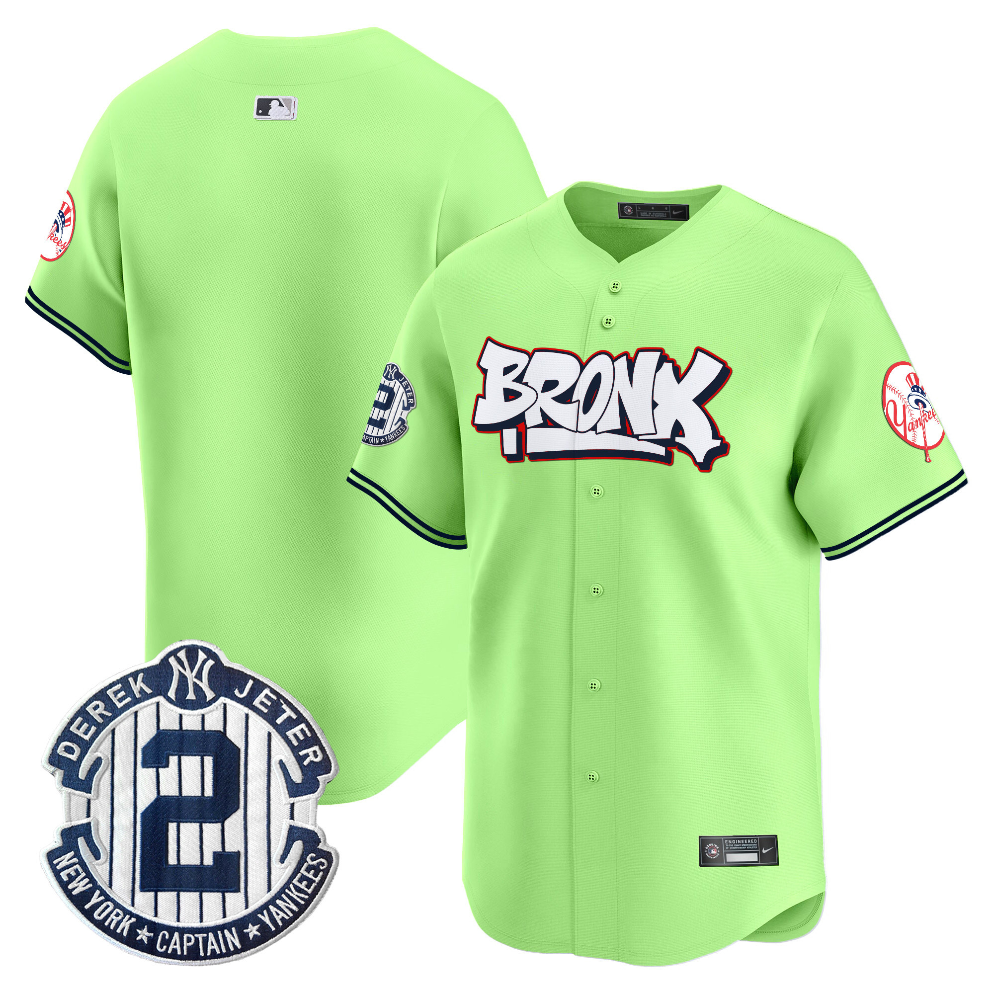 Unisex New York Yankees The Bronx Graffiti Vapor Premier Limited Green Jersey V4 - All Stitched