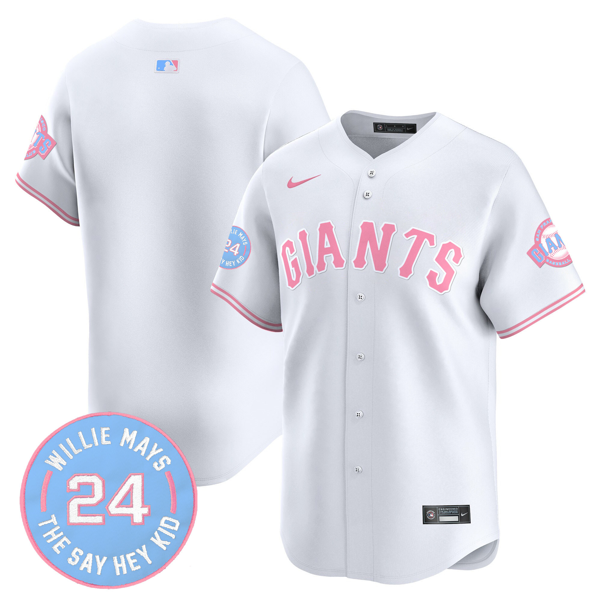 Unisex San Francisco Giants Bubblegum Pink Vapor Premier Limited White Jersey - All Stitched