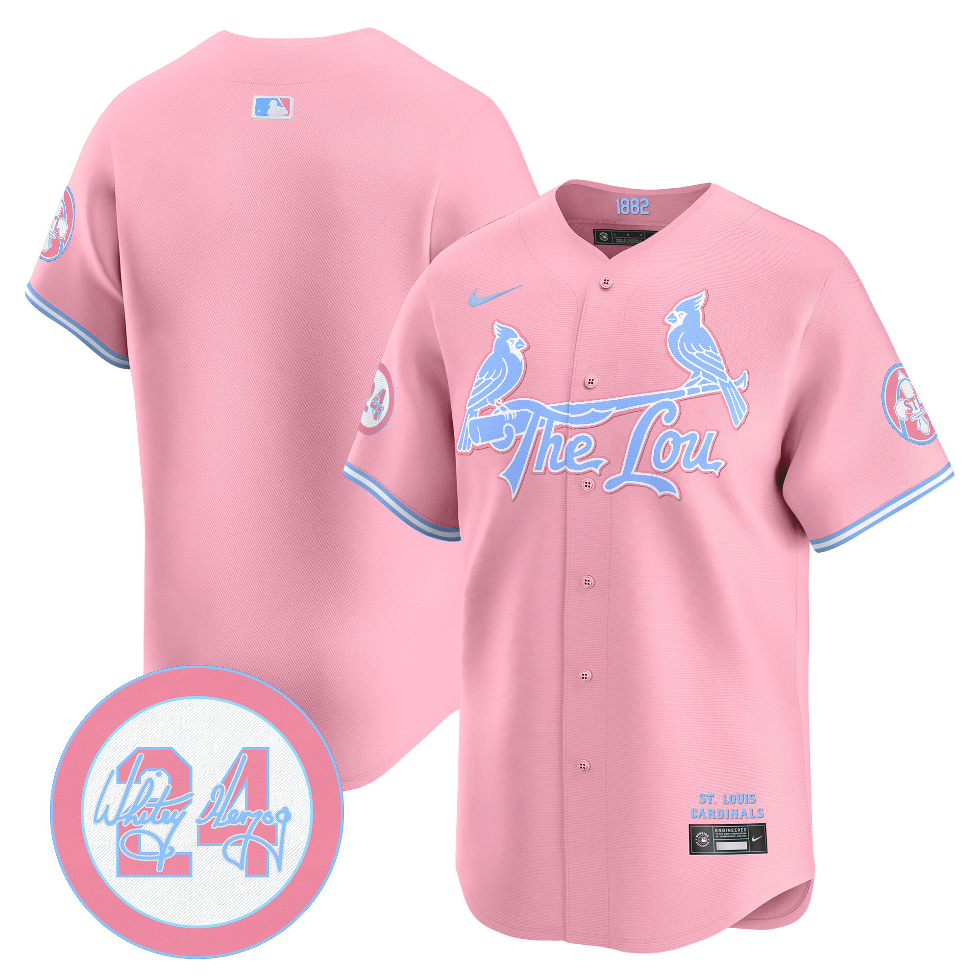 Unisex St. Louis Cardinals Bubblegum Pink Vapor Premier Limited Pink Jersey - All Stitched