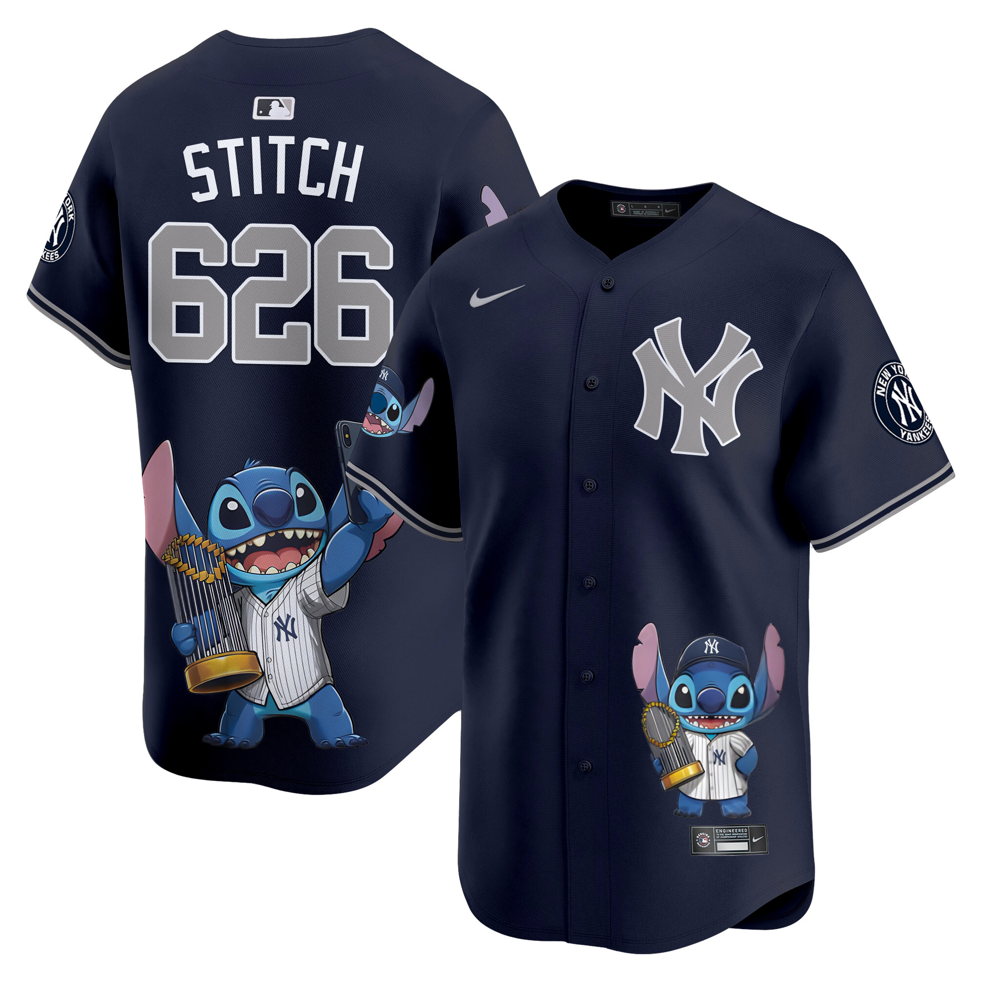 Unisex Yankee Lilo And Stitch Vapor Premier Limited Alternate Houston Astros Jersey - Printed