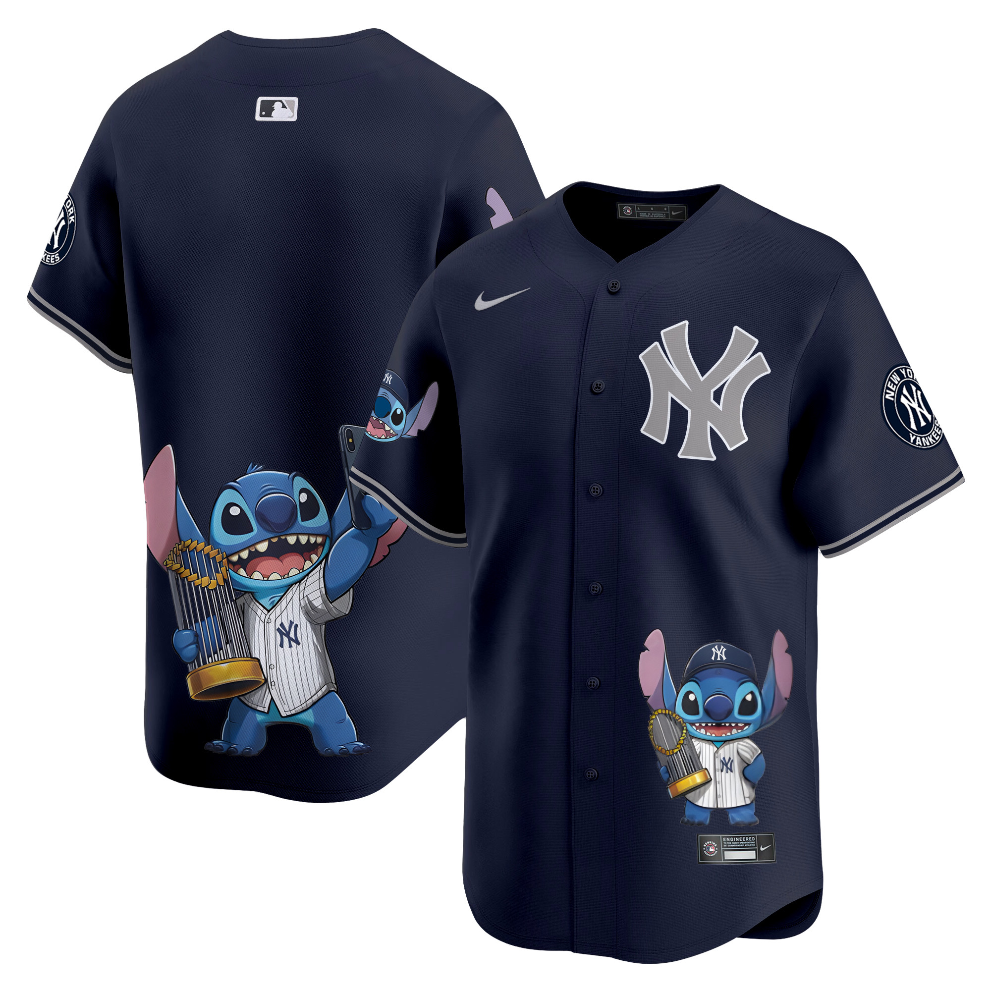 Unisex Yankee Lilo And Stitch Vapor Premier Limited Alternate Houston Astros Jersey - Printed