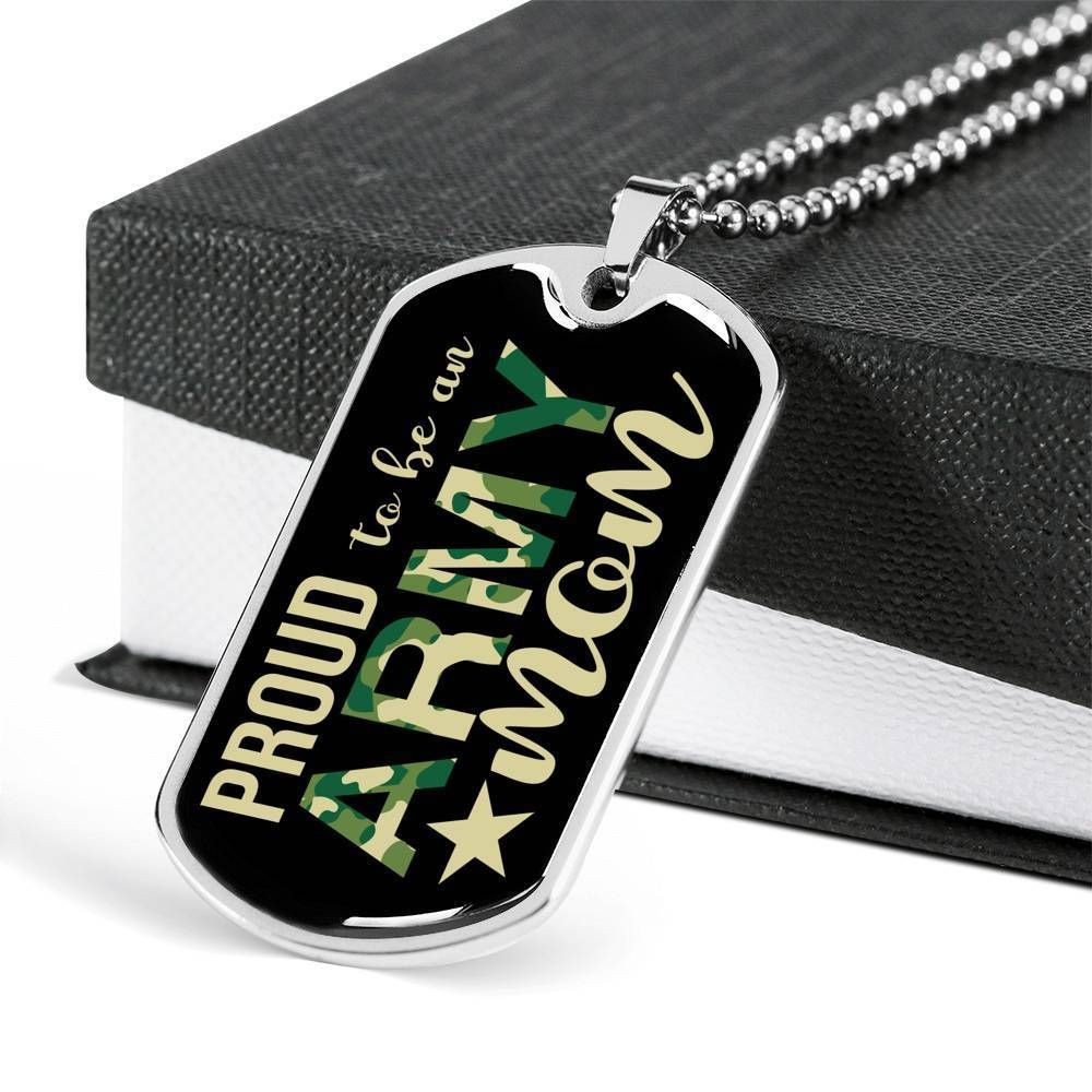 United State Army Mom Dog Tag Necklace For Mom
