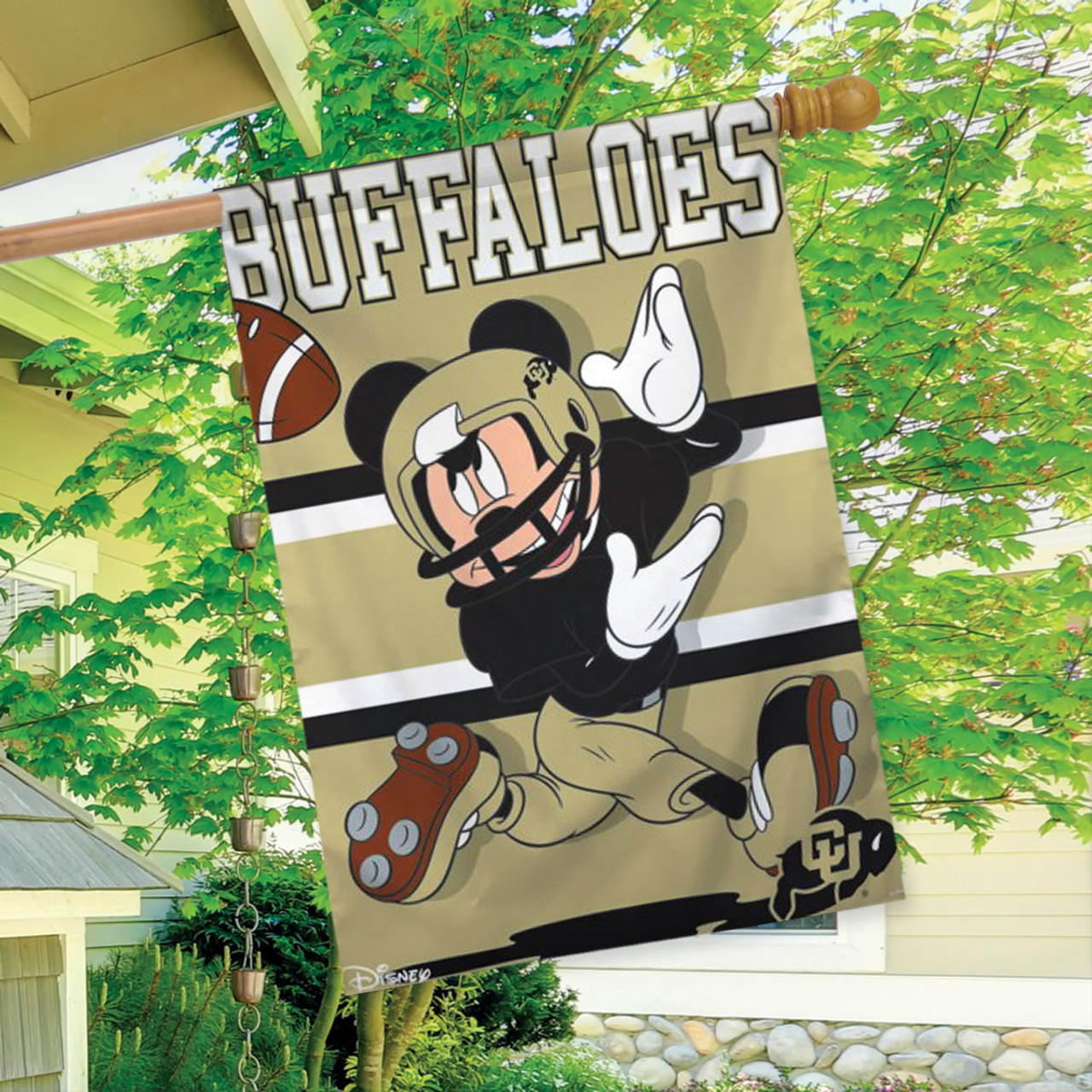 University of Colorado Buffaloes NCAA Mickey Mouse Garden Flag, House Flag
