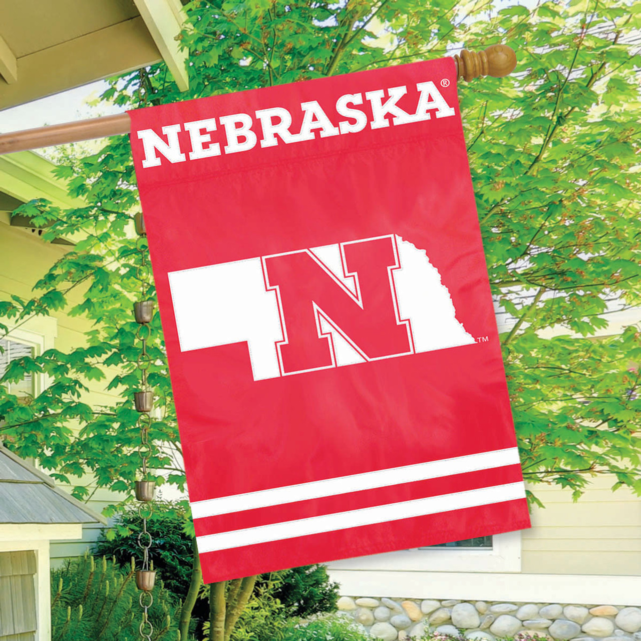 University of Nebraska Cornhuskers Applique Garden Flag, House Flag