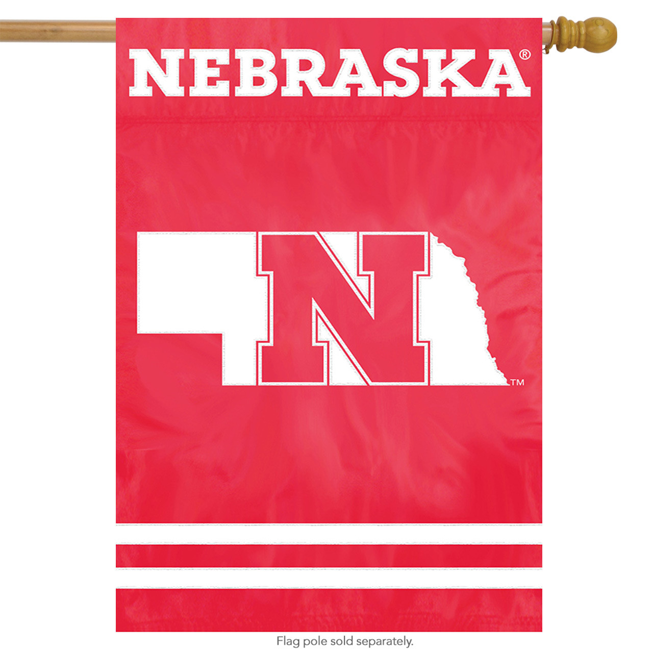 University of Nebraska Cornhuskers Applique Garden Flag, House Flag