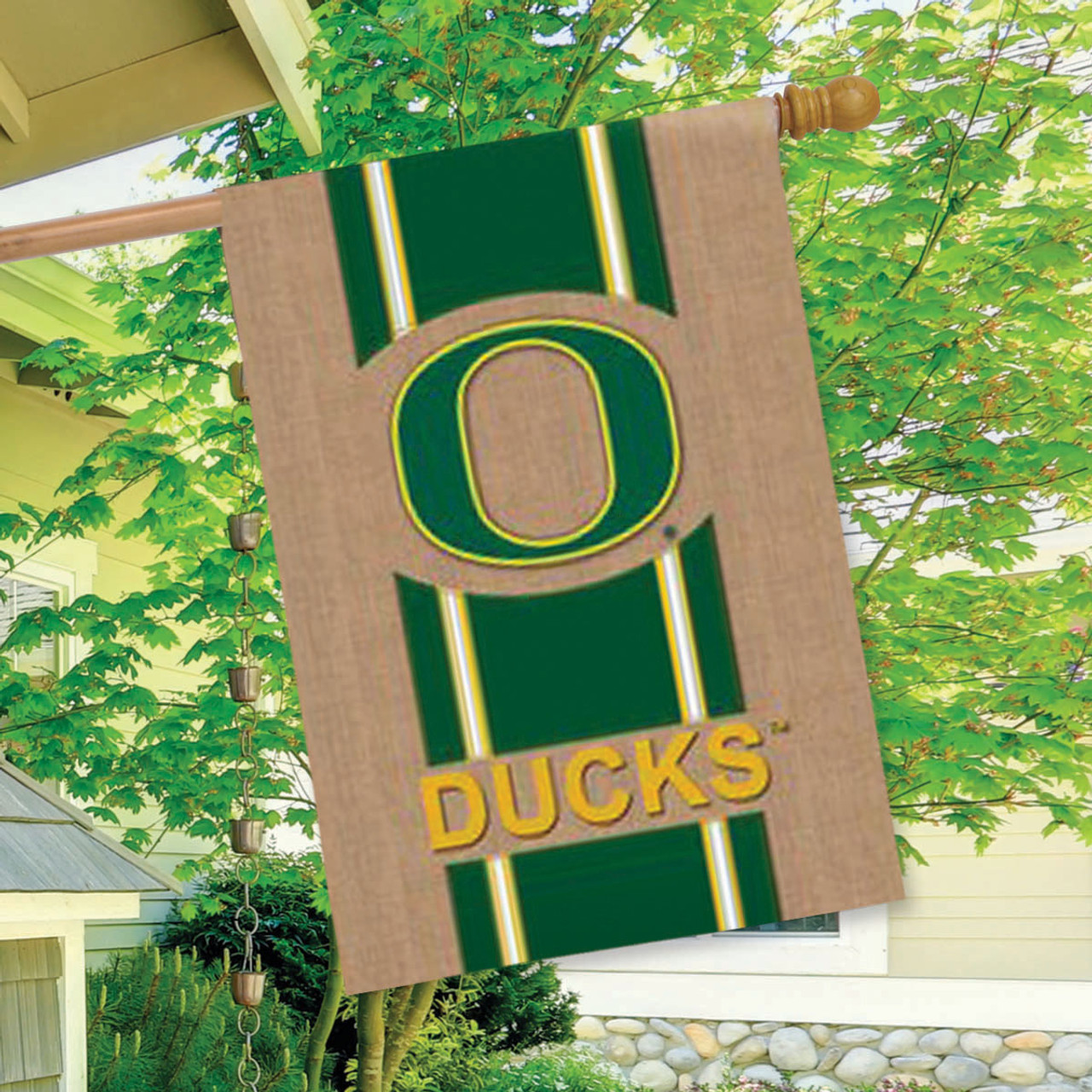 University of Oregon Ducks Burlap Garden Flag, House Flag