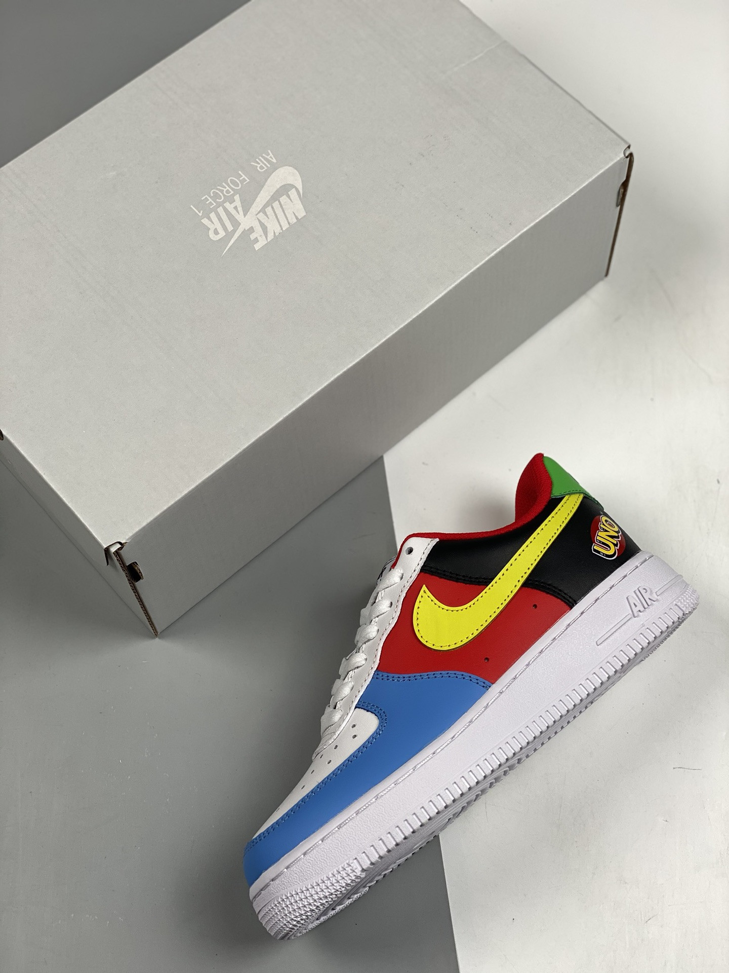 UNO x Nike Air Force 1 Low White/Yellow Zest-University Red For Sale