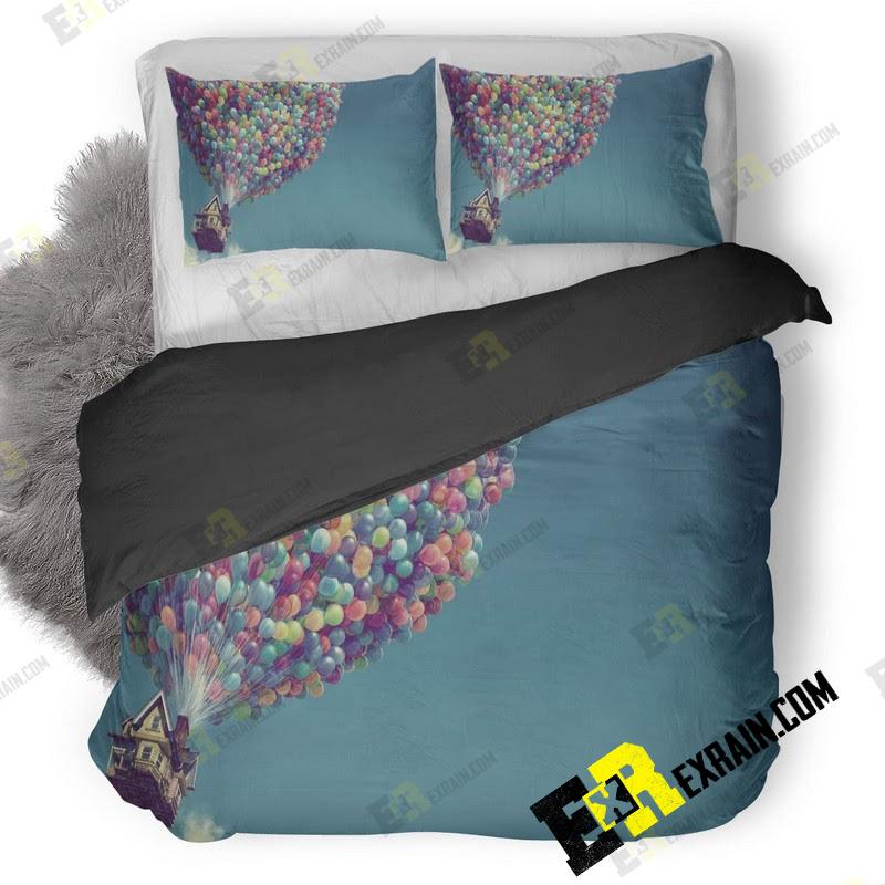 Up Movie Flying House 3D Customized Duvet Cover Bedding Set