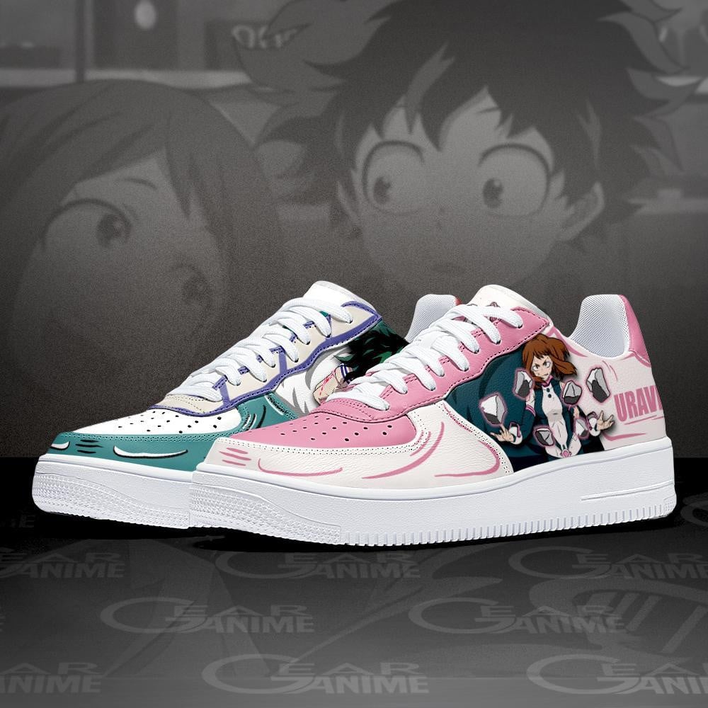 Uraraka and Deku Air Sneakers Custom Anime My Hero Academia Shoes