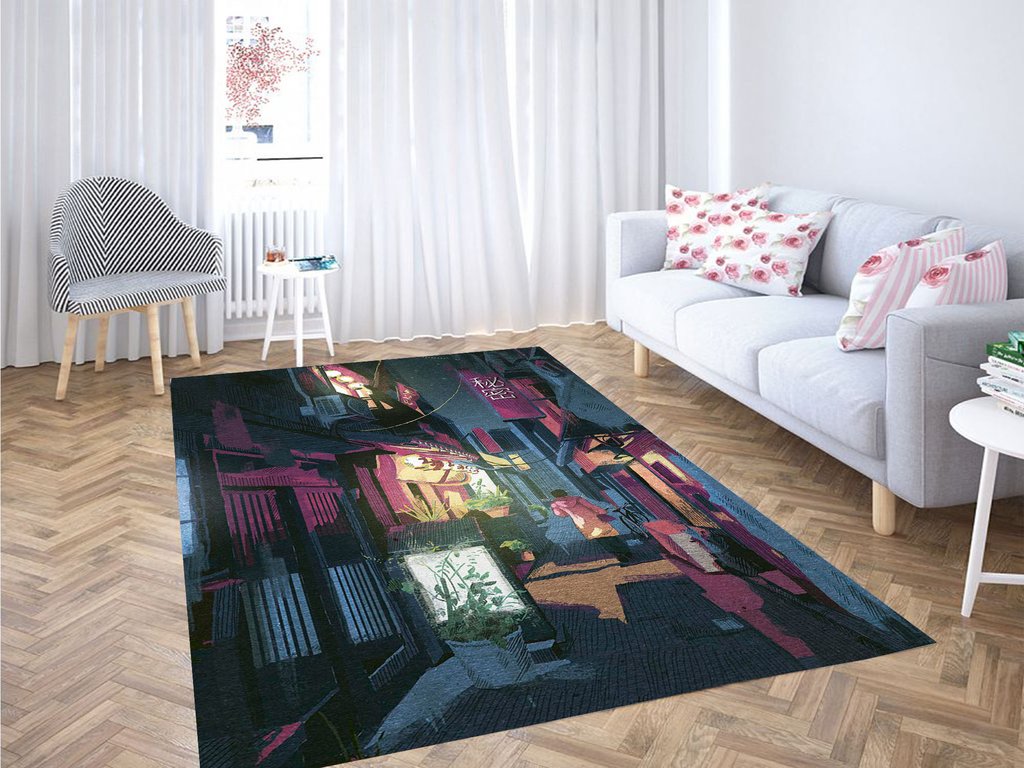 Urban Blues Living Room Modern Carpet Rectangle Rug