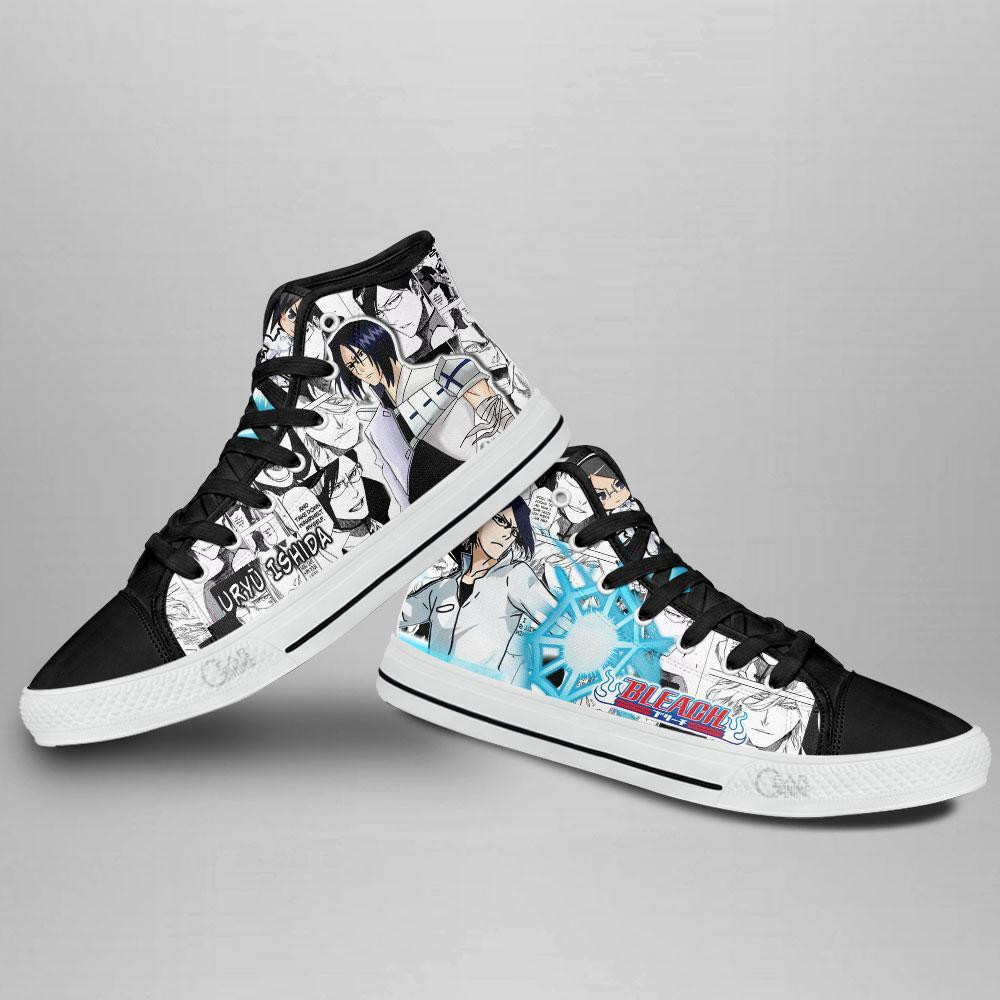 Uryu Ishida High Top Shoes Custom Manga Anime Bleach Sneakers