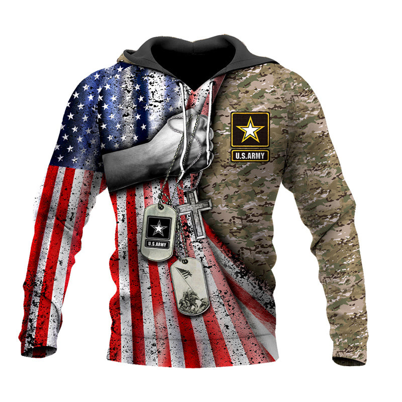 Us Army American Flag Hoodie