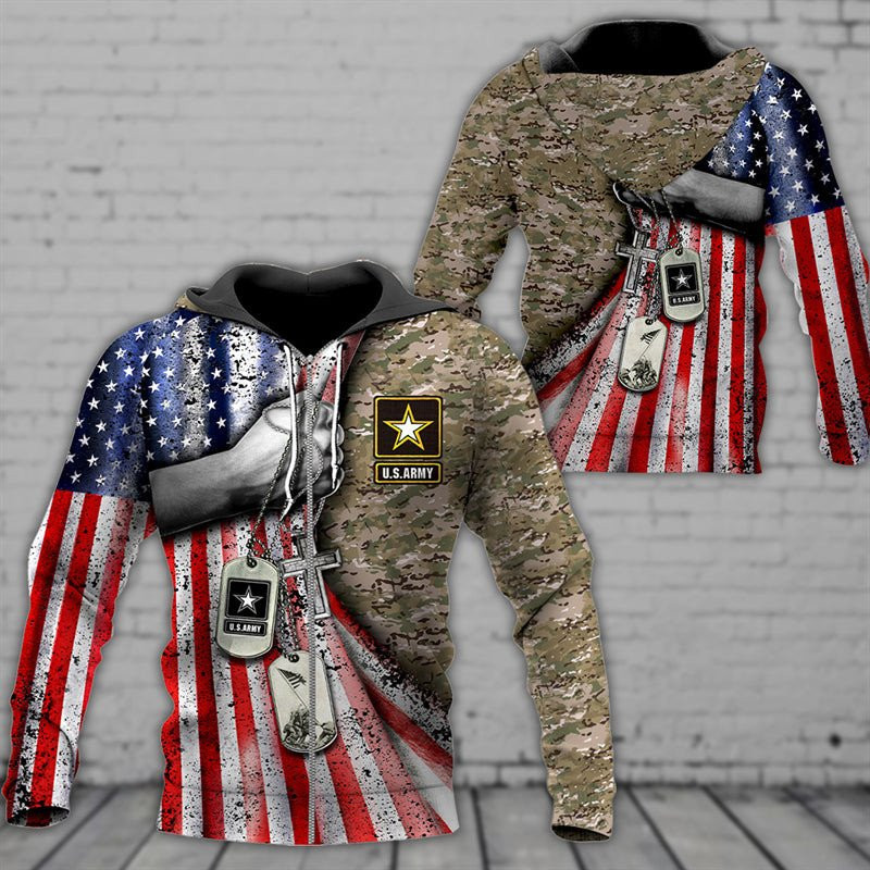 Us Army American Flag Hoodie