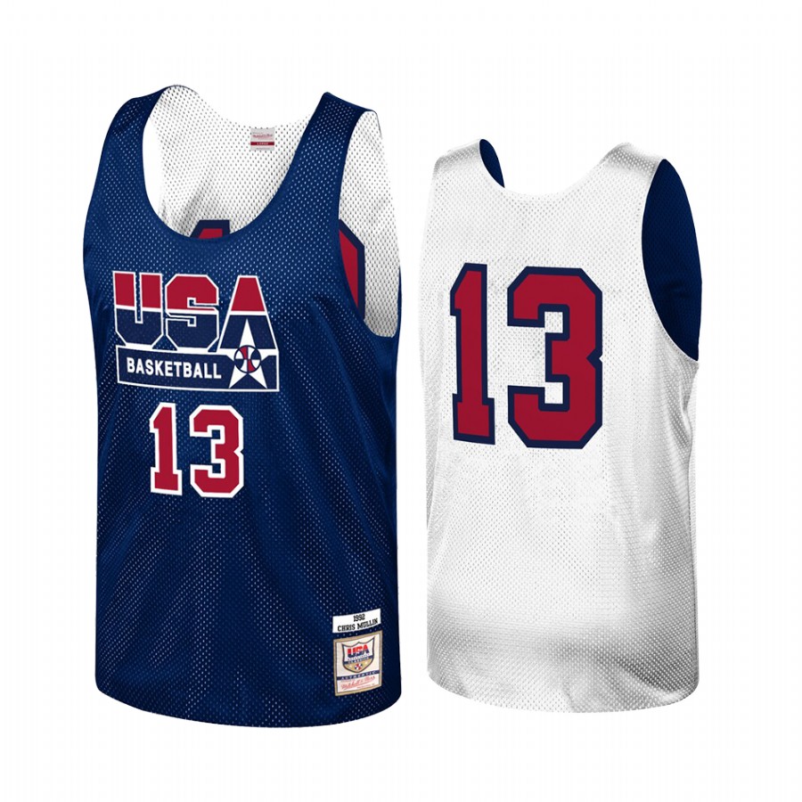 USA Chris Mullin Dream Team 1992 Olympics Reversible Practice Jersey