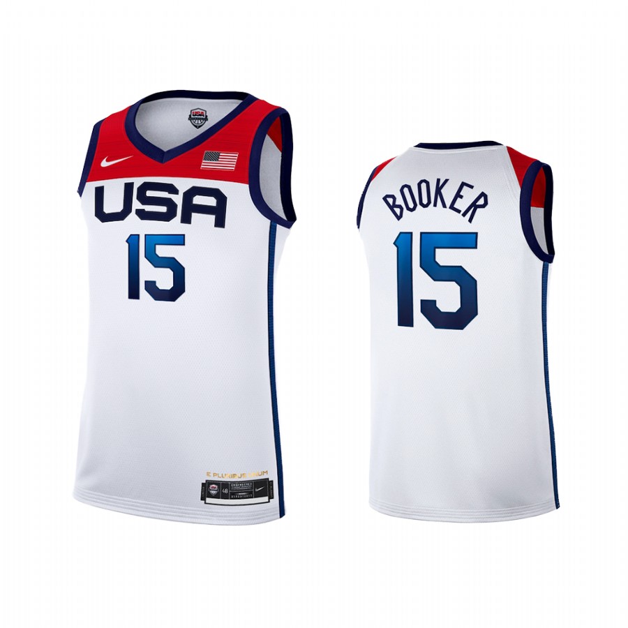 USA Devin Booker 2020 Summer Olympics White Youth Jersey Limited #15