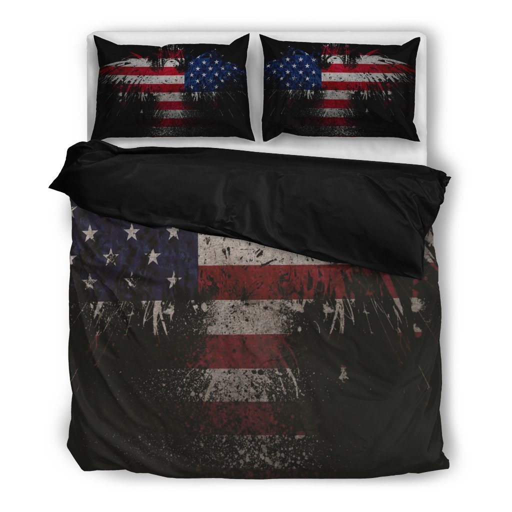 Usa Eagle Flag3D Customized Duvet Cover Bedding Set