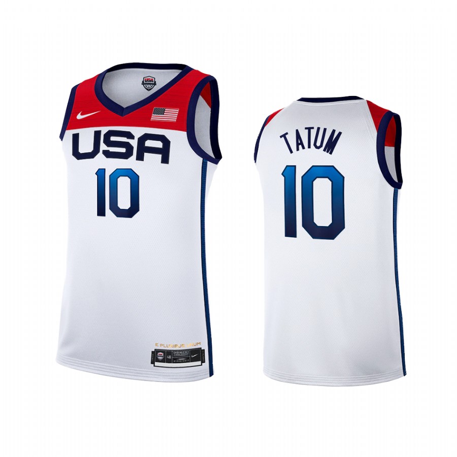 USA Jayson Tatum 2020 Summer Olympics White Youth Jersey Limited #10