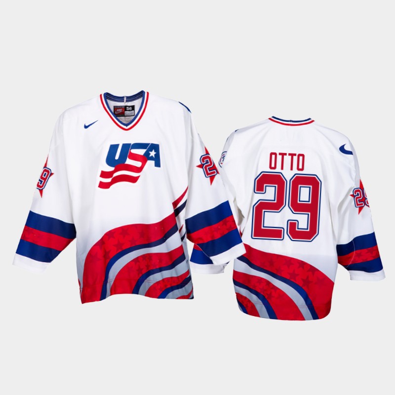 USA Joel Otto 1996 World Cup White Classic Jersey #29