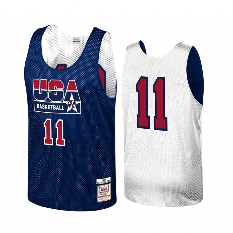 USA Karl Malone Dream Team 1992 Olympics Reversible Practice Jersey