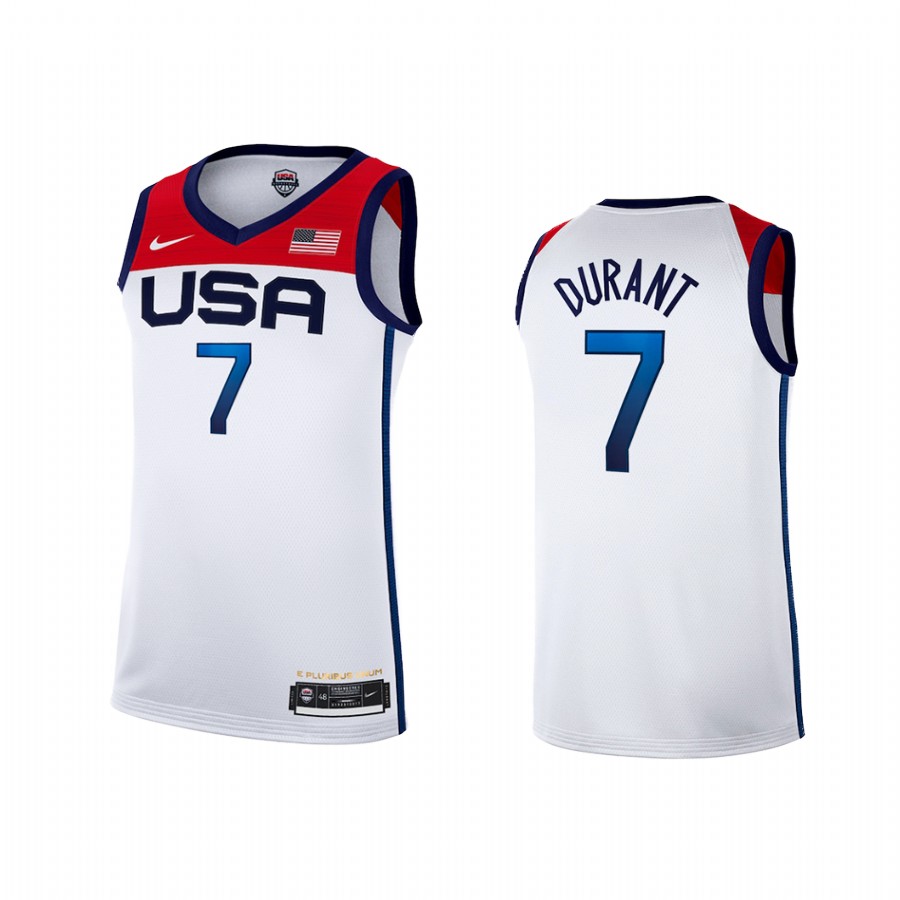 USA Kevin Durant 2020 Summer Olympics White Youth Jersey Limited #7