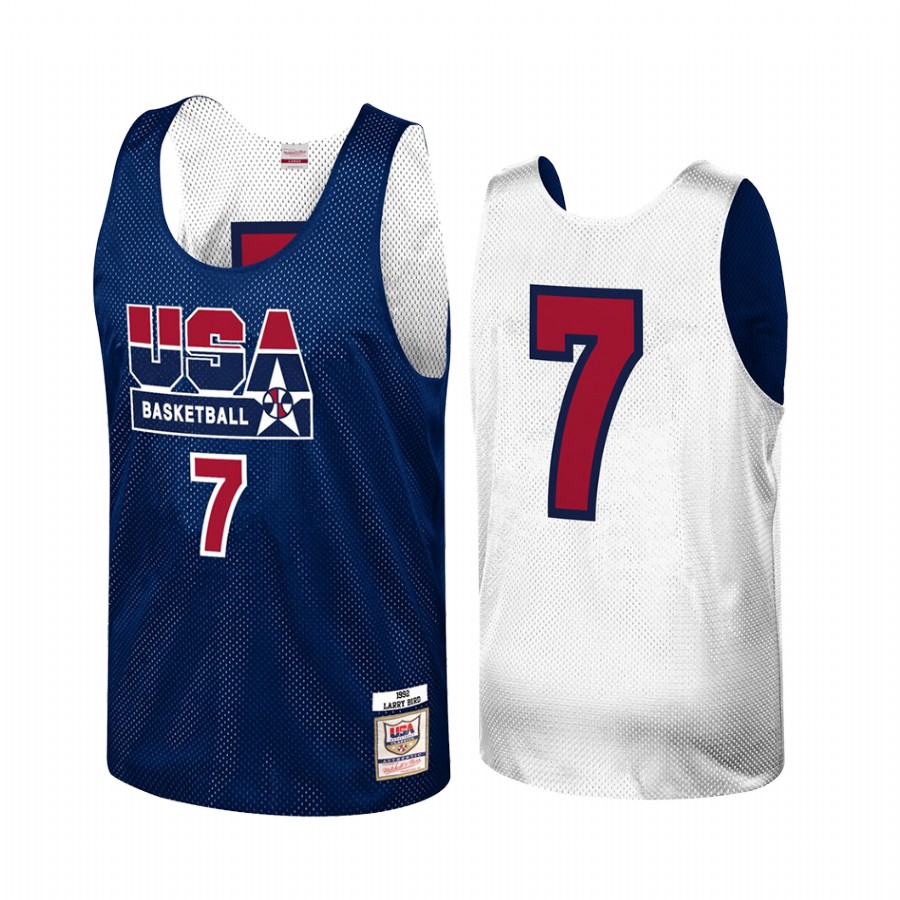 USA Larry Bird Dream Team 1992 Olympics Reversible Practice Jersey