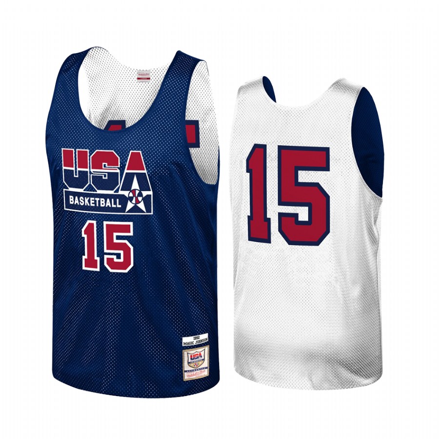 USA Magic Johnson Dream Team 1992 Olympics Reversible Practice Jersey