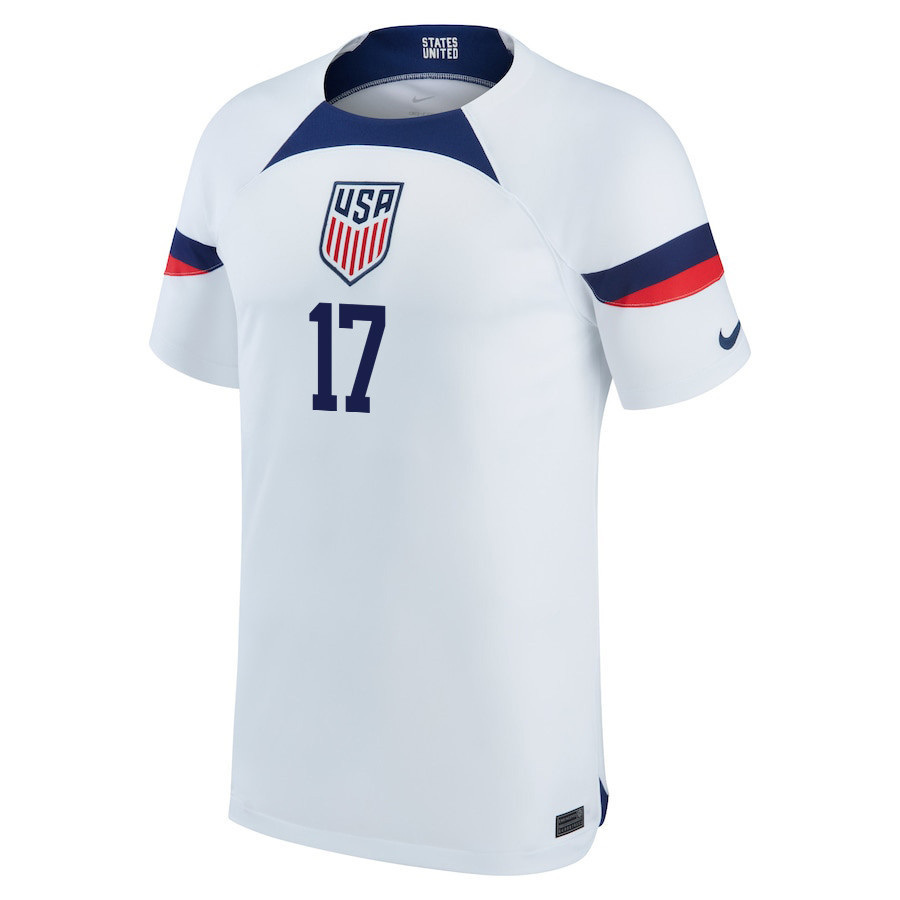 USA National Team 2022-23 Carter-Vickers 17 Home Men Soccer Jersey – White