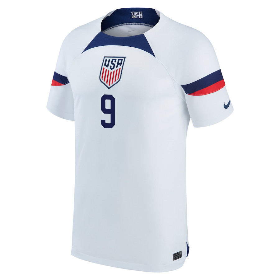 USA National Team 2022-23 Jesús Ferreira 9 Home Men Soccer Jersey – White