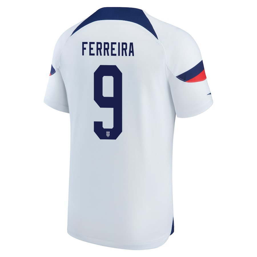 USA National Team 2022-23 Jesús Ferreira 9 Home Men Soccer Jersey – White USA National Team 2022-23 Jesús Ferreira 9 Home Men Soccer Jersey – White