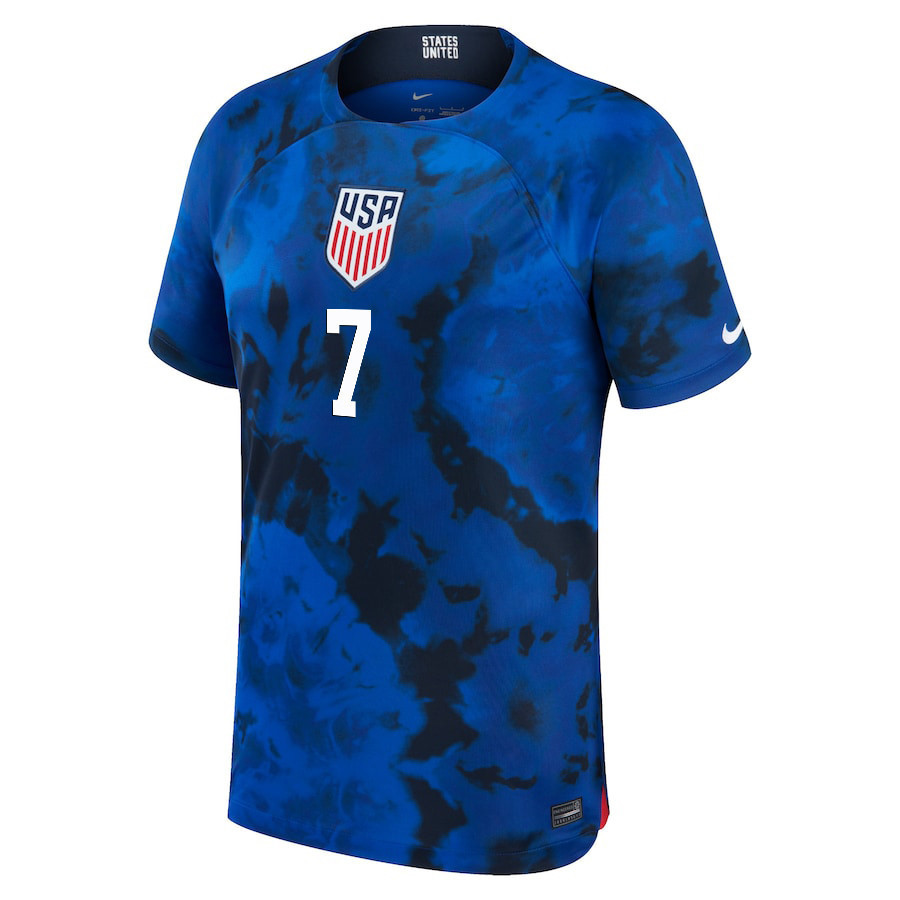 USA National Team 2022-23 Qatar World Cup Paul Arriola 7 Away Men Soccer Jersey
