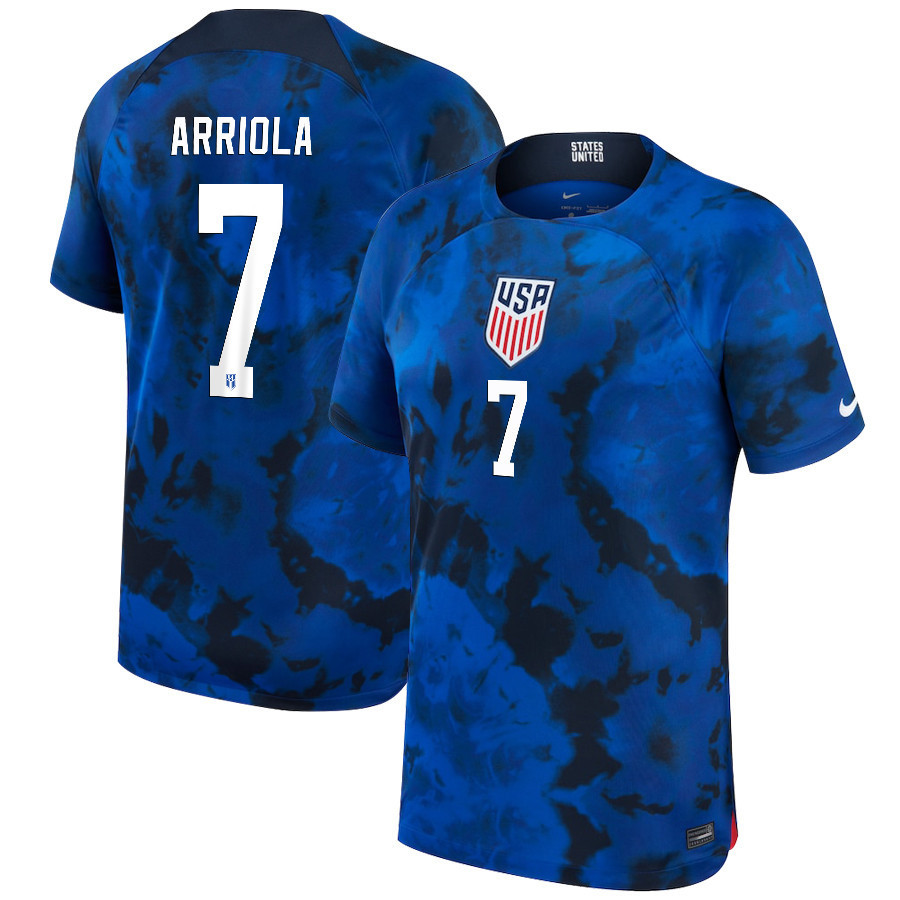 USA National Team 2022-23 Qatar World Cup Paul Arriola 7 Away Soccer Jersey