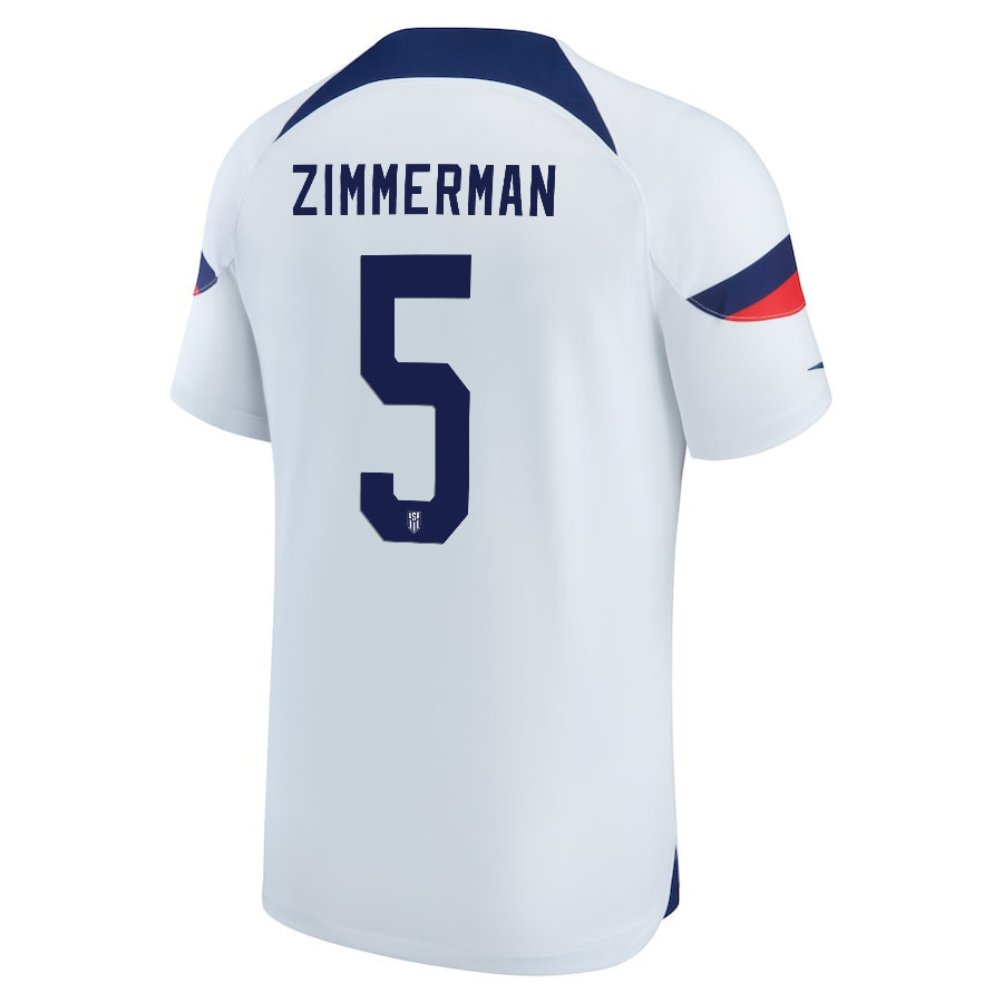 USA National Team 2022-23 Qatar World Cup Walker Zimmerman 5 Home Men Soccer Jersey – White USA National Team 2022-23 Qatar World Cup Walker Zimmerman 5 Home Men Soccer Jersey – White