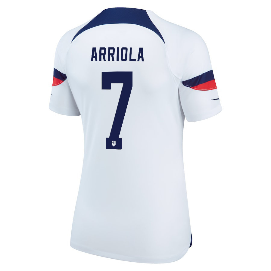USA National Team 2022 Qatar World Cup Paul Arriola 7 White Home Women Soccer Jersey USA National Team 2022 Qatar World Cup Paul Arriola 7 White Home Women Soccer Jersey