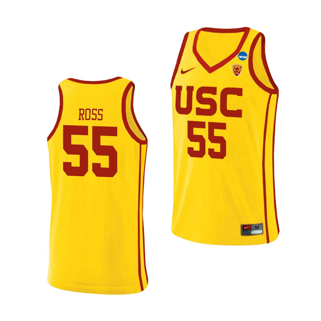 USC Trojans Amar Ross Yellow 2021 March Madness Sweet 16 Alternate Jersey