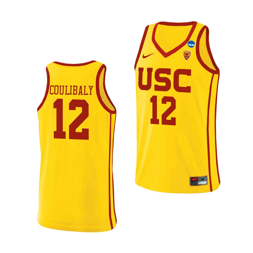 USC Trojans Boubacar Coulibaly Yellow 2021 March Madness Sweet 16 Alternate Jersey