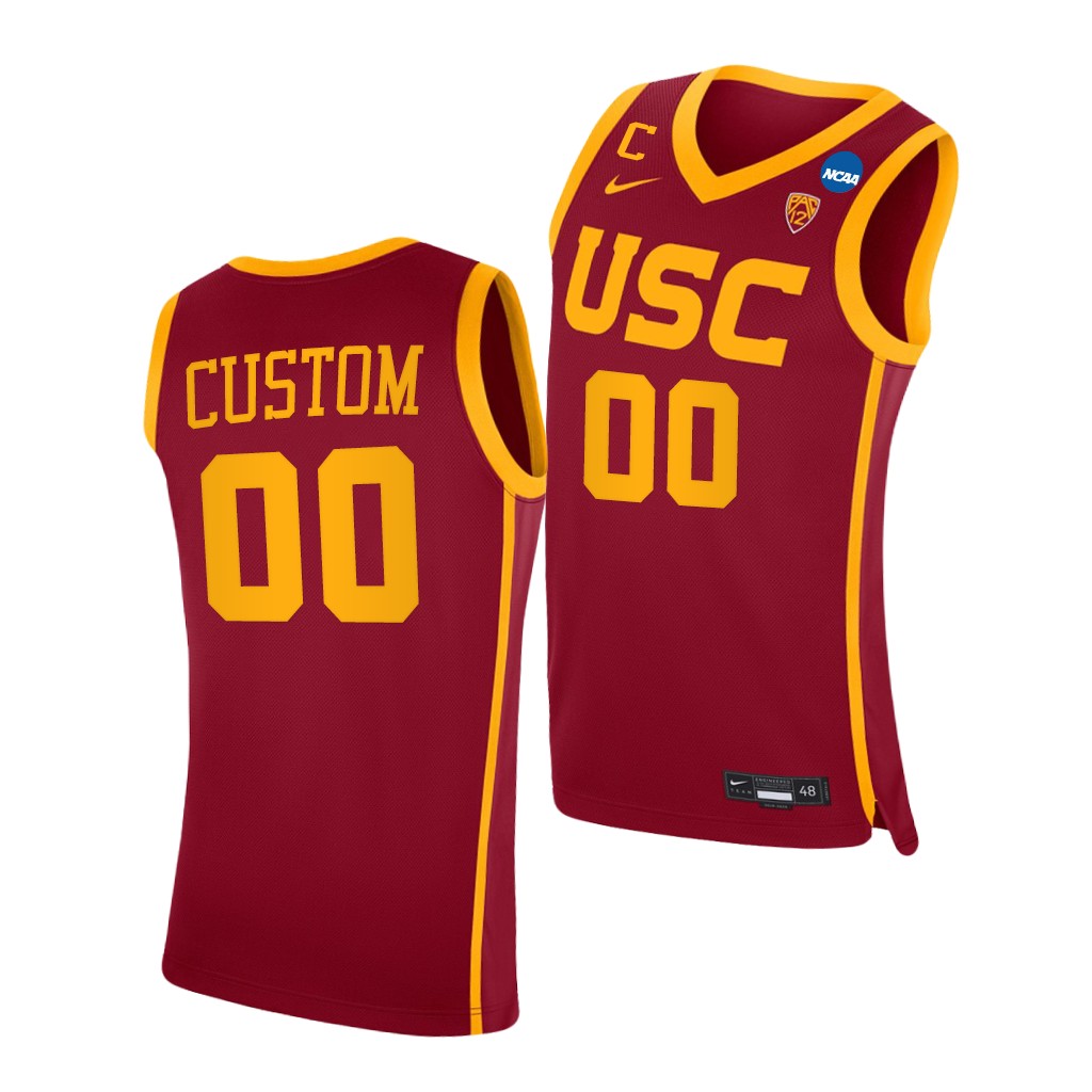 USC Trojans Custom Cardinal 2021 March Madness Sweet 16 PAC-12 Jersey
