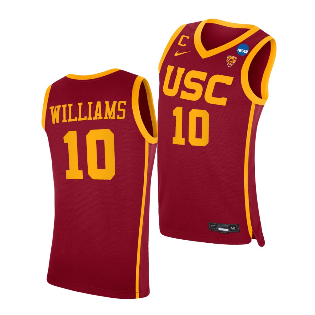 USC Trojans Gus Williams Cardinal Retired Number PAC-12 Jersey